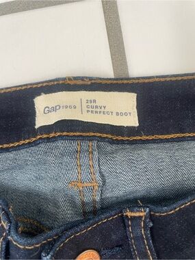 GAP Dark Indigo Curvy Boot Jeans